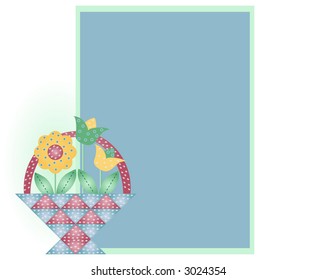 Quilt style design element background.