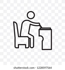 Quilt vector linear icon isolated on transparent background, Quilt transparency concept can be used for web and mobile