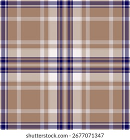 Tecido de verificação de fundo acolchoado, textura têxtil plainada de close-up. Padrão de vetor multicultural tartan sem emenda na paleta de cores branca e laranja.