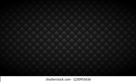 Quilted black background  Widescreen wallpaper  Vector  eps 10 