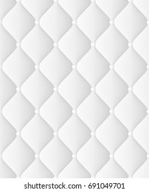 Quilted Pattern With Waves  Seamless White Soft Neutral Background  And also includes EPS 10 vector