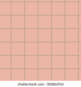 Quilted pink fabric. Seamless vector texture.