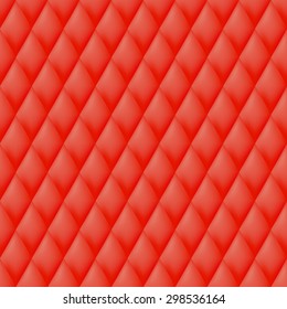 Quilted seamless pattern. Red color vector illustration.