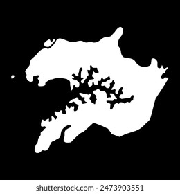 Quinara region map, administrative division of Guinea Bissau. Vector illustration.