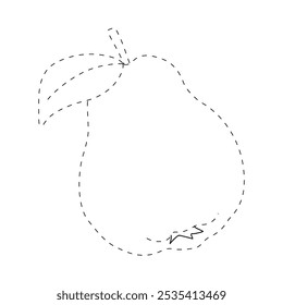 Quince coloring pages for kids. Trace and color Quince. Quince line art vector for coloring books isolated on white background. Kindergarten and preschool worksheets printable for kids. 