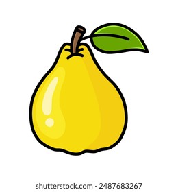 quince drawing in a simple style. You can use it for children books, web design, posters, campaigns, and many more. 