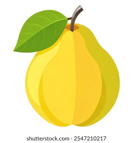 Quince fruit icon vector. Fresh  and healthy fruits vector illustration  on white background. symbol. logo design.