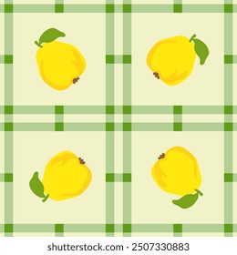 quince fruit pattern for background