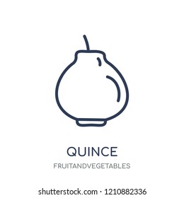 quince icon. quince linear symbol design from Fruitandvegetables collection. Simple outline element vector illustration on white background.