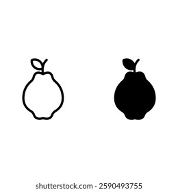 Quince icon set color editable on white background