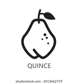 quince, quince line icon vector illustration.