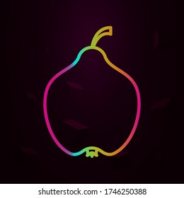 quince outline nolan icon Simple thin line, outline vector of fruit icons for ui and ux, website or mobile application