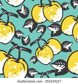 Quince seamless pattern