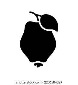 Quince vector glyph icon. Graph symbol for food and drinks web site, apps design, mobile apps and print media, logo, UI