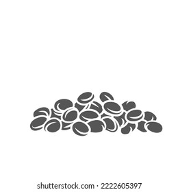 Quinoa cereal crop seeds, glyph icon vector illustration. Black silhouette of amaranth grain, protein seeds of farm harvest, natural vegetarian superfood