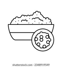 quinoa groat line icon vector. quinoa groat sign. isolated contour symbol black illustration