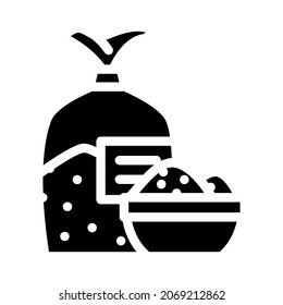 quinoa healthcare food glyph icon vector. quinoa healthcare food sign. isolated contour symbol black illustration