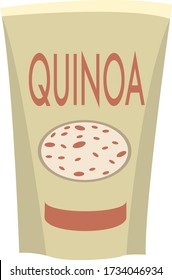 Quinoa, illustration, vector on white background