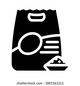 quinoa porridge gluten free glyph icon vector. quinoa porridge gluten free sign. isolated contour symbol black illustration