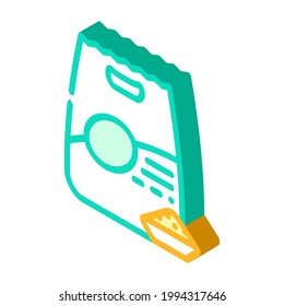 quinoa porridge gluten free isometric icon vector. quinoa porridge gluten free sign. isolated symbol illustration