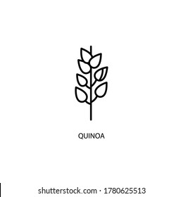 Quinoa simple thin line icon vector illustration