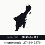 Quintana Roo state map. Federative unit of Mexico. Vector map for any needs.