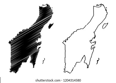 Quintana Roo (United Mexican States, Mexico, federal republic) map vector illustration, scribble sketch Free and Sovereign State of Quintana Roo map