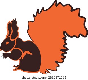 Quirky Brown Squirrel Vector Character