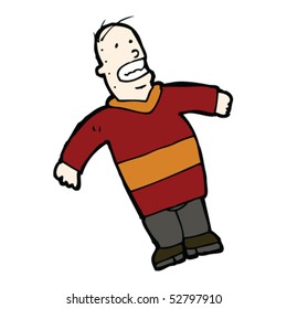 quirky cartoon balding man