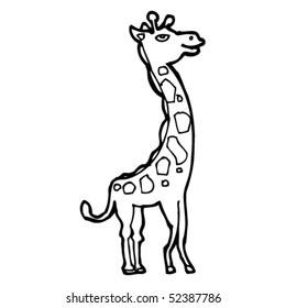 quirky cartoon giraffe