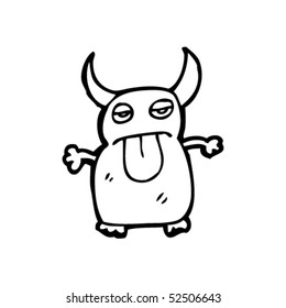 quirky cartoon little devil