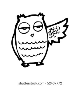 quirky cartoon owl