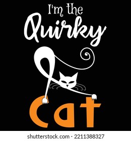 I am Quirky cat. Halloween svg vector design