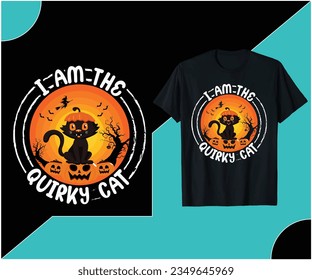 I AM THE QUIRKY CAT T-SHIRT DESIGN.