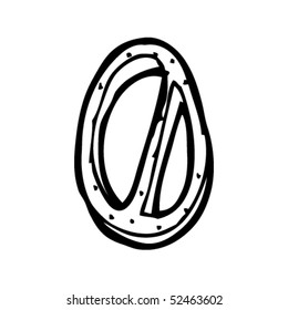 quirky childish drawing of number zero