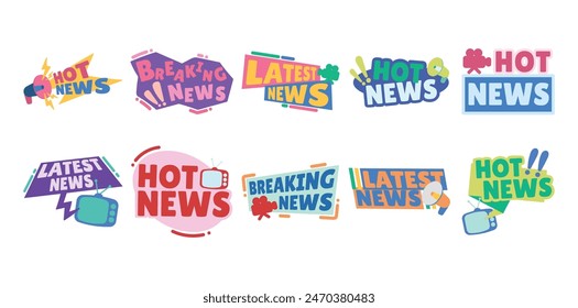 Quirky Colorful News Banner Set