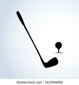 Quirky cute old bogey birdie accessory on white backdrop. Dark black ink hand drawn win pin object logotype emblem in retro art contour engraved print style on space for text. Close up