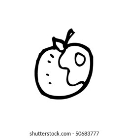 quirky drawing of an apple