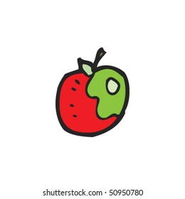 dibujo peculiar de una manzana