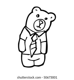 quirky drawing of a bear