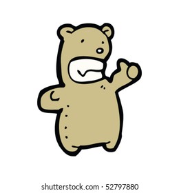quirky drawing of bear