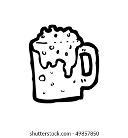 quirky drawing of a beer mug