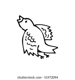 dibujo peculiar de un pájaro