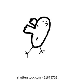 dibujo peculiar de un pájaro