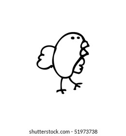 dibujo peculiar de un pájaro