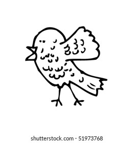 quirky drawing of a bird