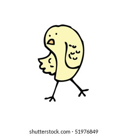 quirky drawing of a bird