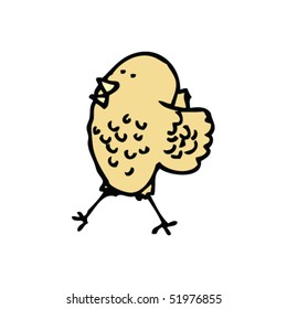 quirky drawing of a bird