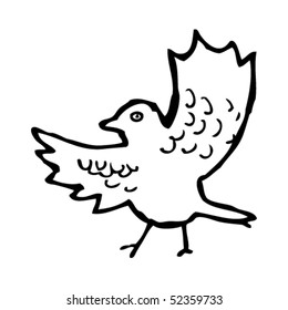 dibujo peculiar de un pájaro