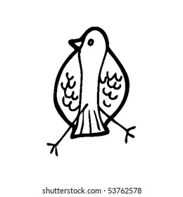 dibujo peculiar de un pájaro